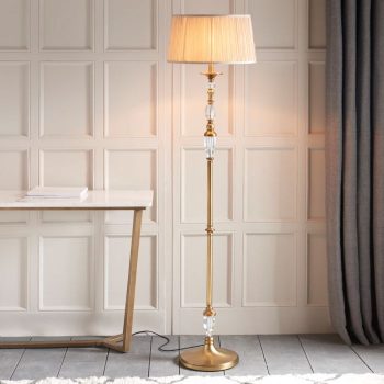 Polina Floor Lamp in Antique Brass