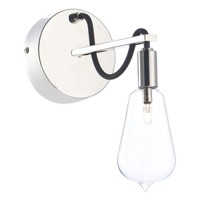 Scroll Single Wall Bracket Polished Nickel