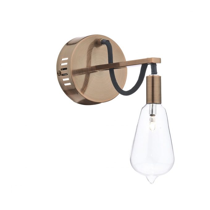 scr0764_0 Scroll Copper Wall Light